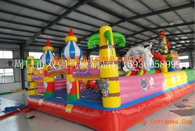北京充气大型玩具湖南充气闯关气模充气水上闯关玩具气垫