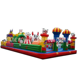 项城莲花爱童气模 专业供应高品质狼堡10*8充气城堡及淘气堡